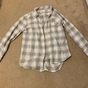 White & grey flannel